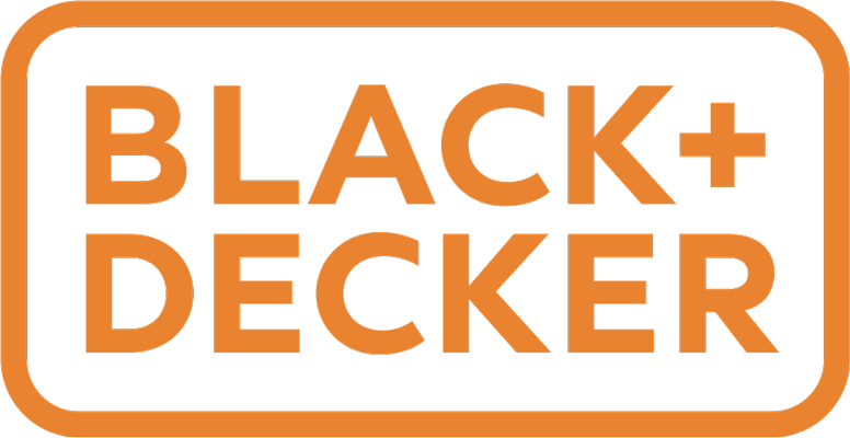 Logo de Black+Decker, marca de herramientas disponible en BRIQ.