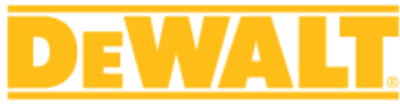 Logo de DeWalt, marca de herramientas disponible en BRIQ.